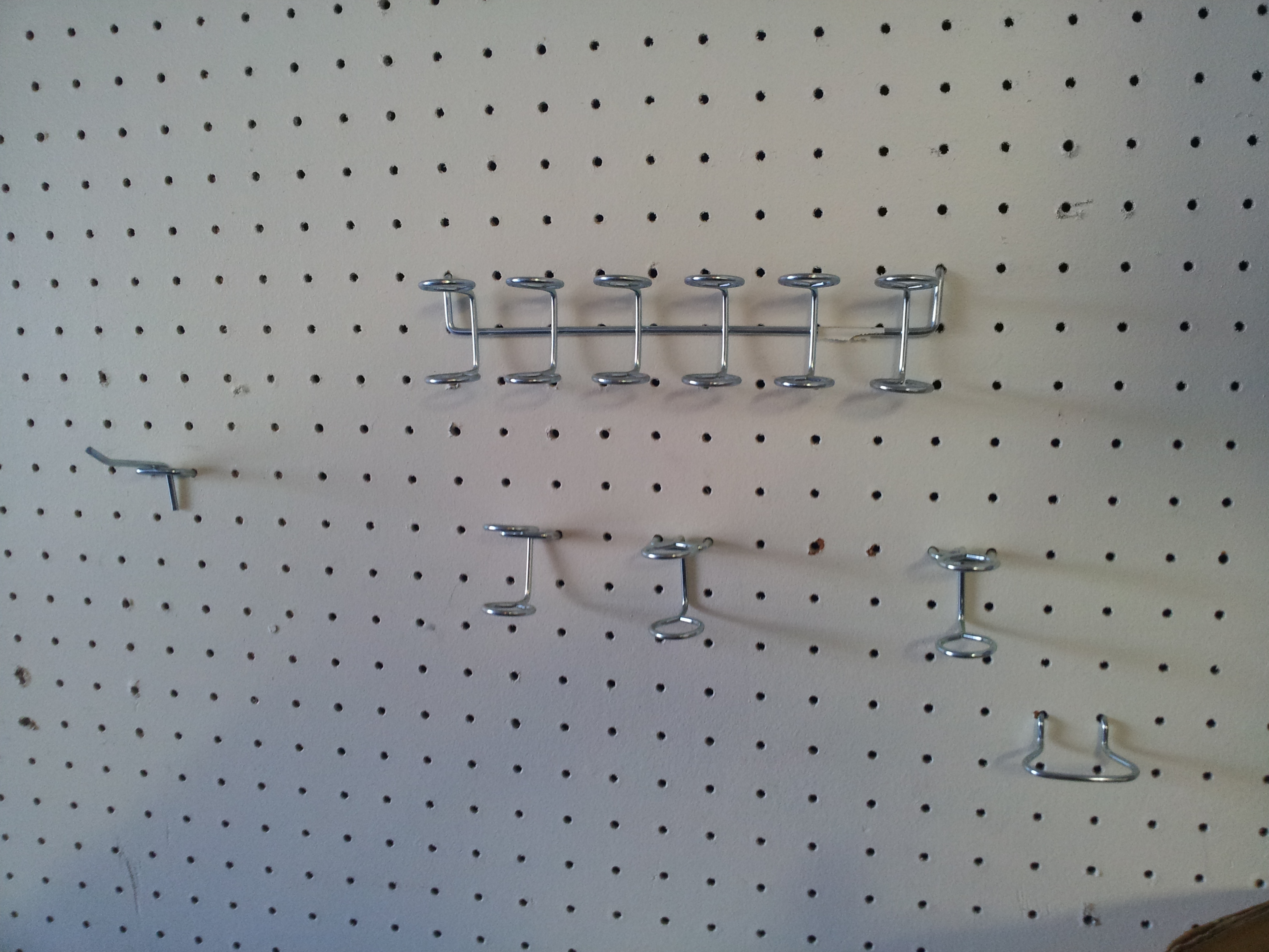 Peg board for organizing your garage