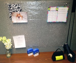 Bubble Wrap Pin Board