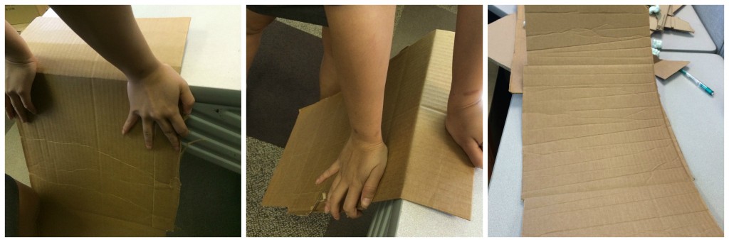 wearing cardboard