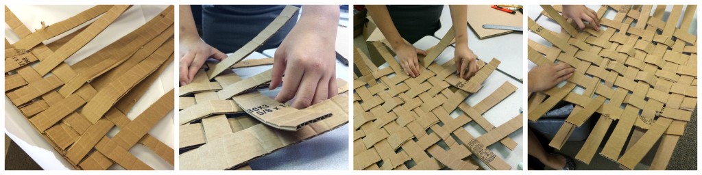 Weaving cardboard 