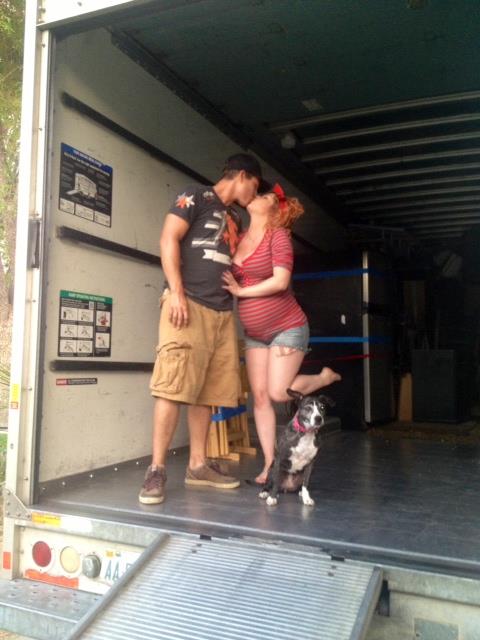 #uhaulfamous love stories - sharing a smooch