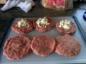 Preparing for the burger recipe