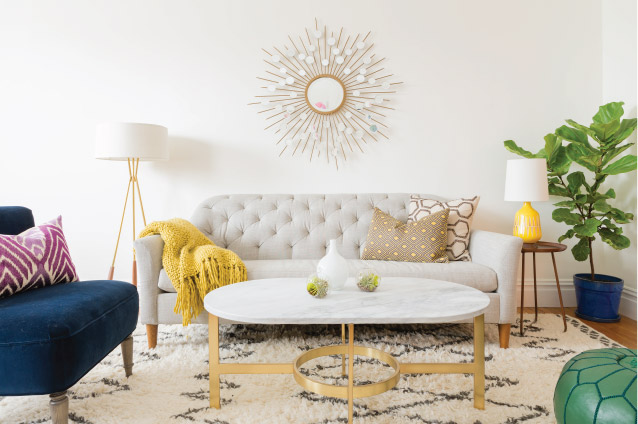 A city apartment decorated to feel more like a home.