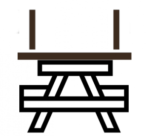 table stacked for moving