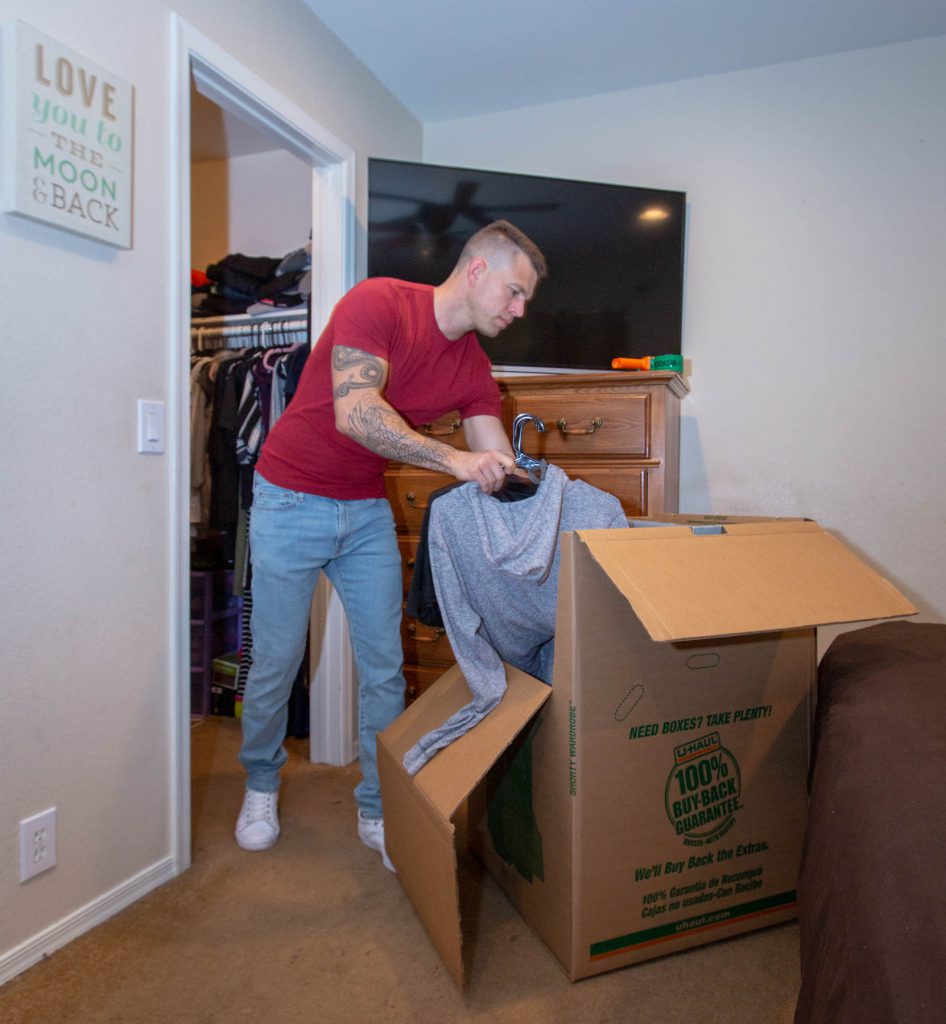 Storing winter clothes