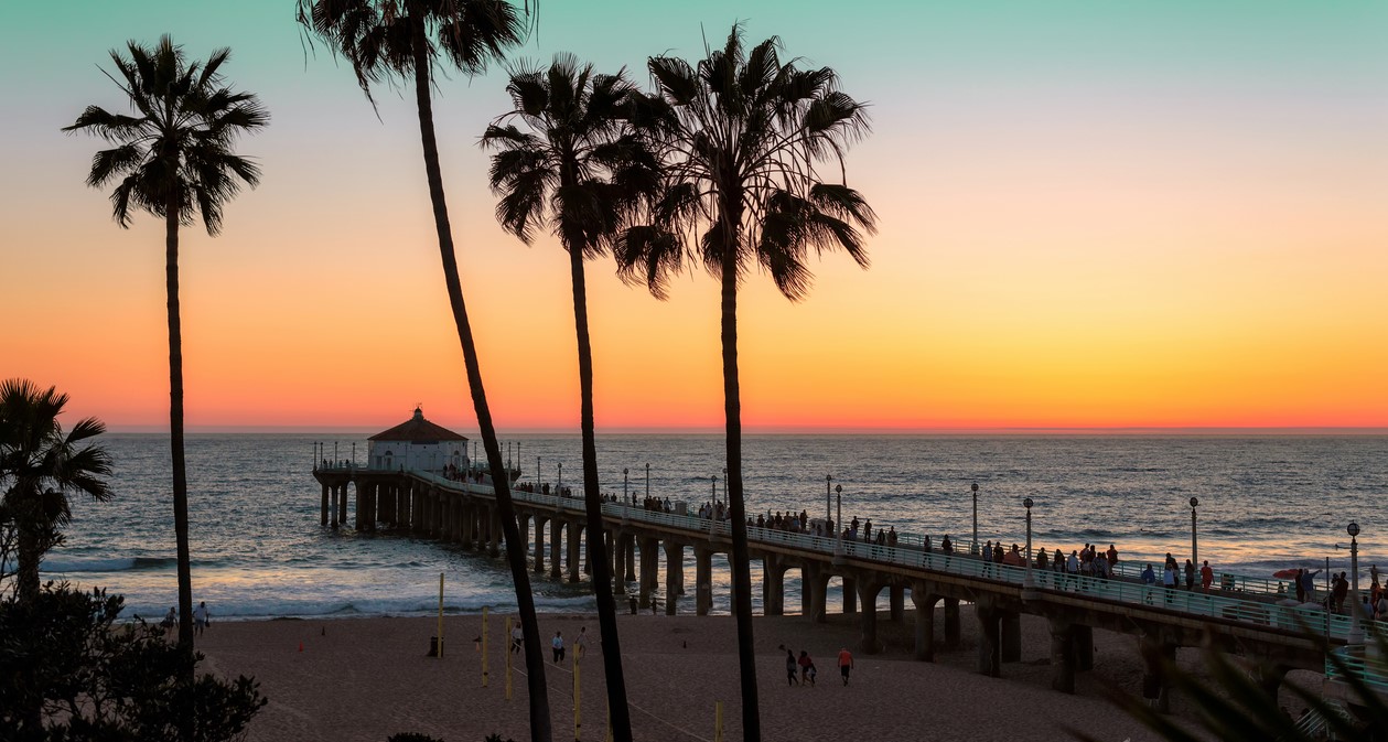 Santa Monica, California cityscape