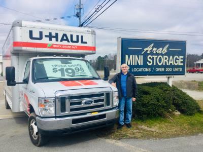 U Haul Moving Truck Rental In Arab Al At Arab Mini Storage