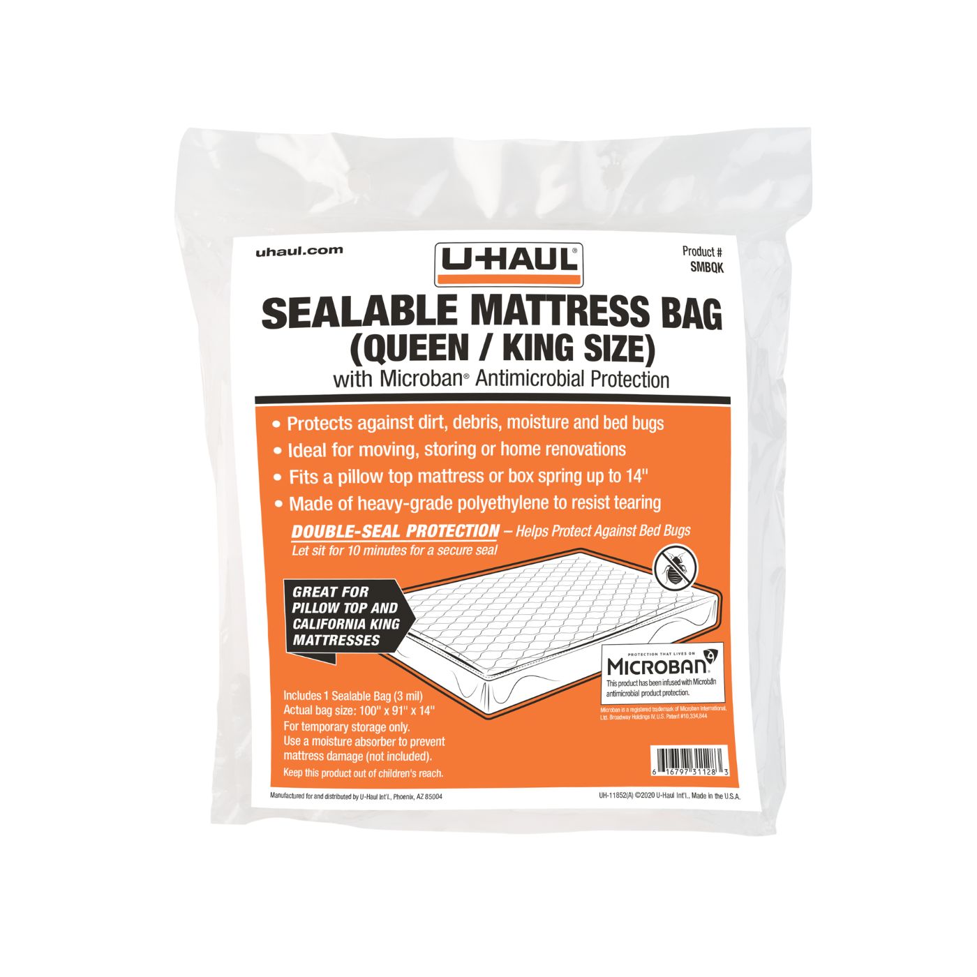 Sealable Mattress Bag Queen / King Size UHaul