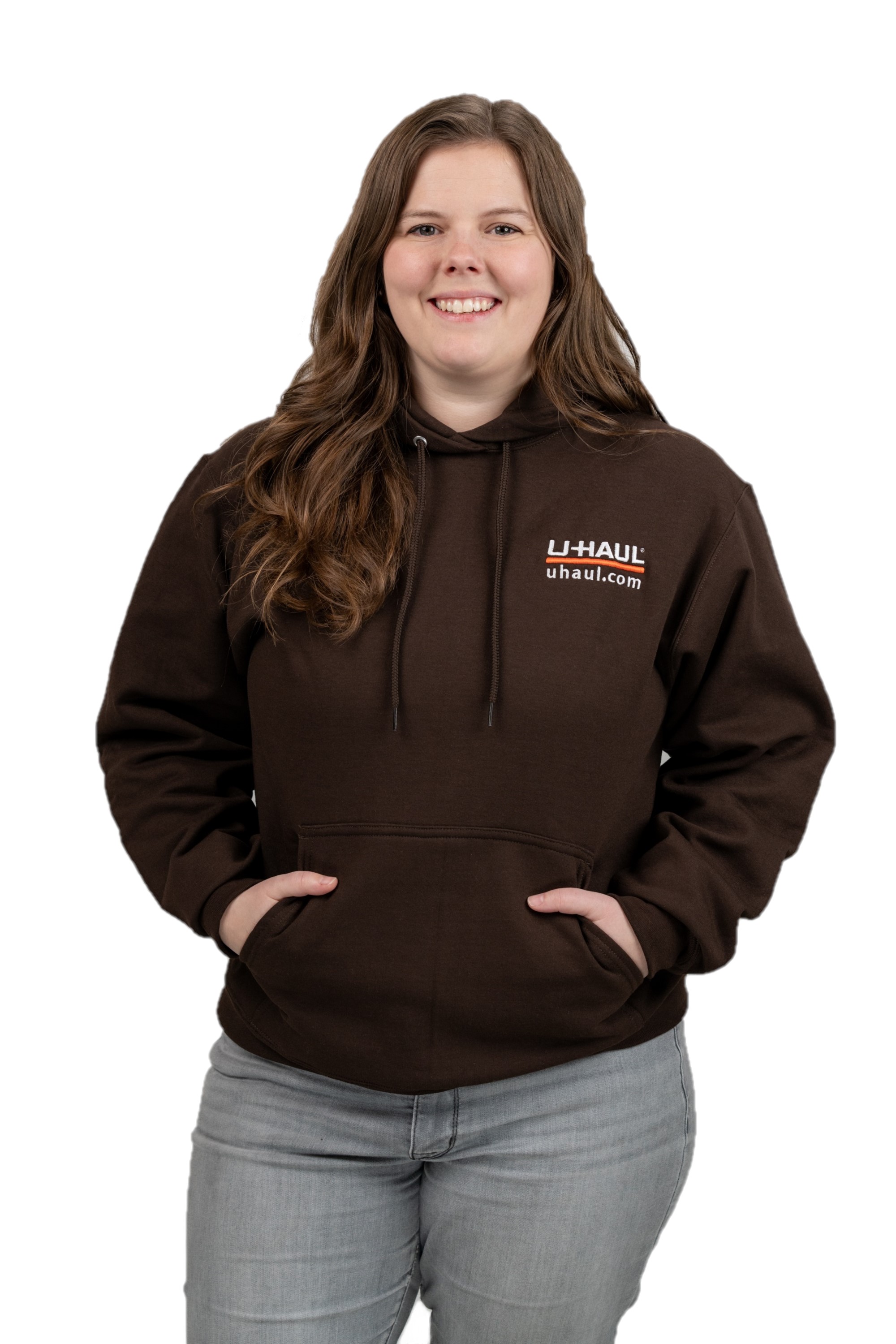 U Haul Brown Hooded Sweatshirt XXL U Haul