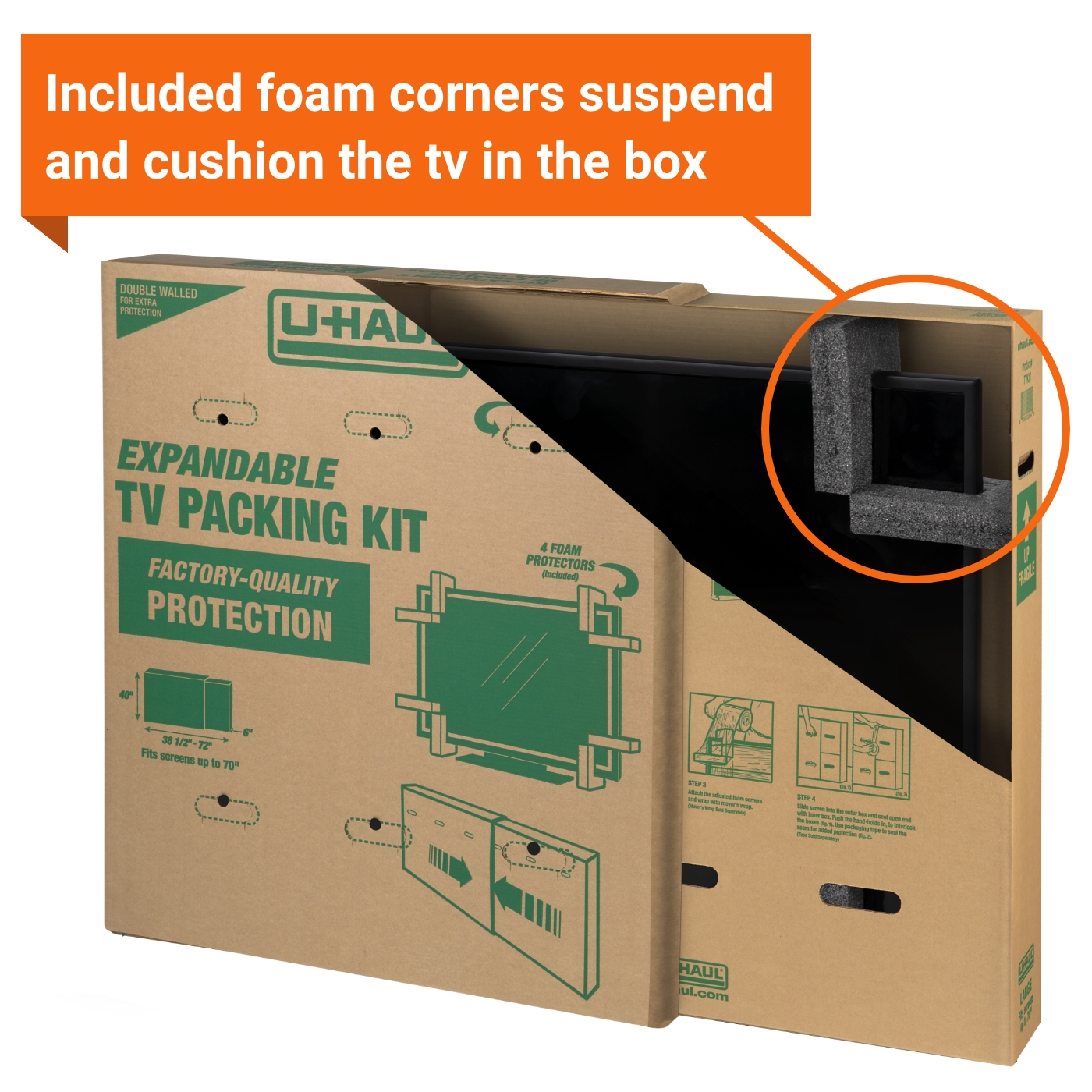 Flat Screen TV Moving Boxes - Pack of 2