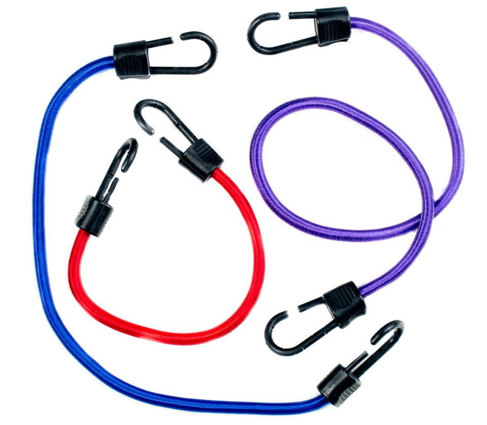 Premium Bungee Assortment - 10 mm Diameter Cords - 6 Pack