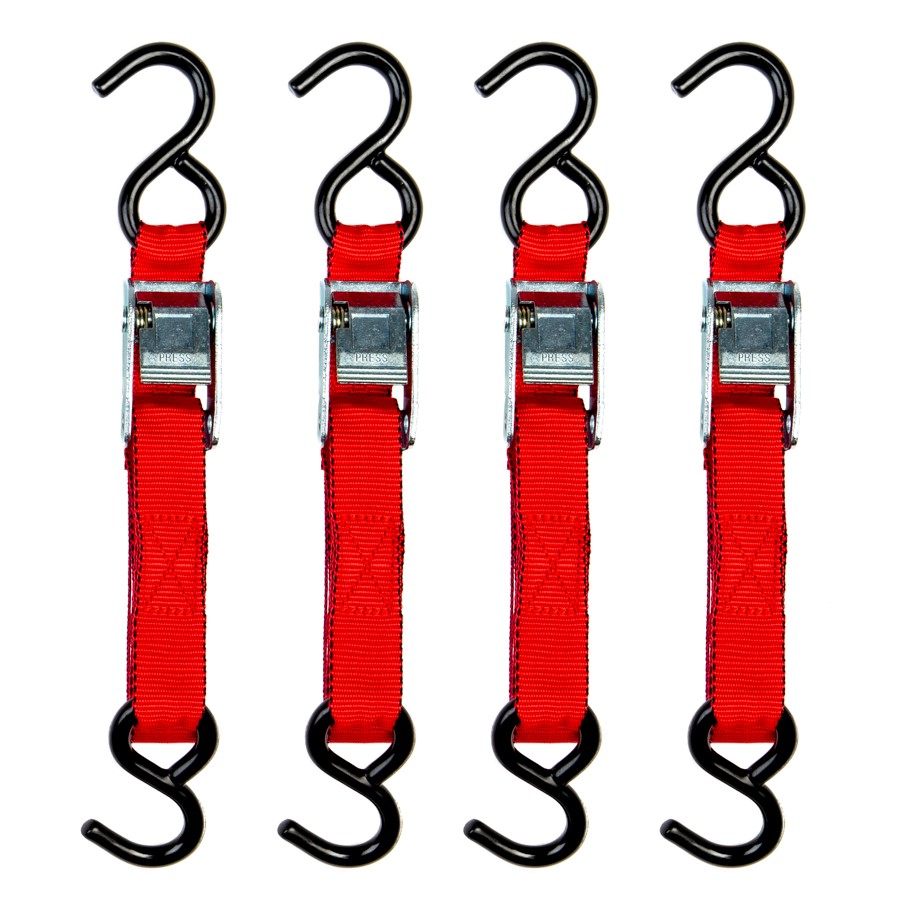 S-Line By Ancra 6' Cam Buckle Tie-Downs with Hooks - Set of 4 Straps