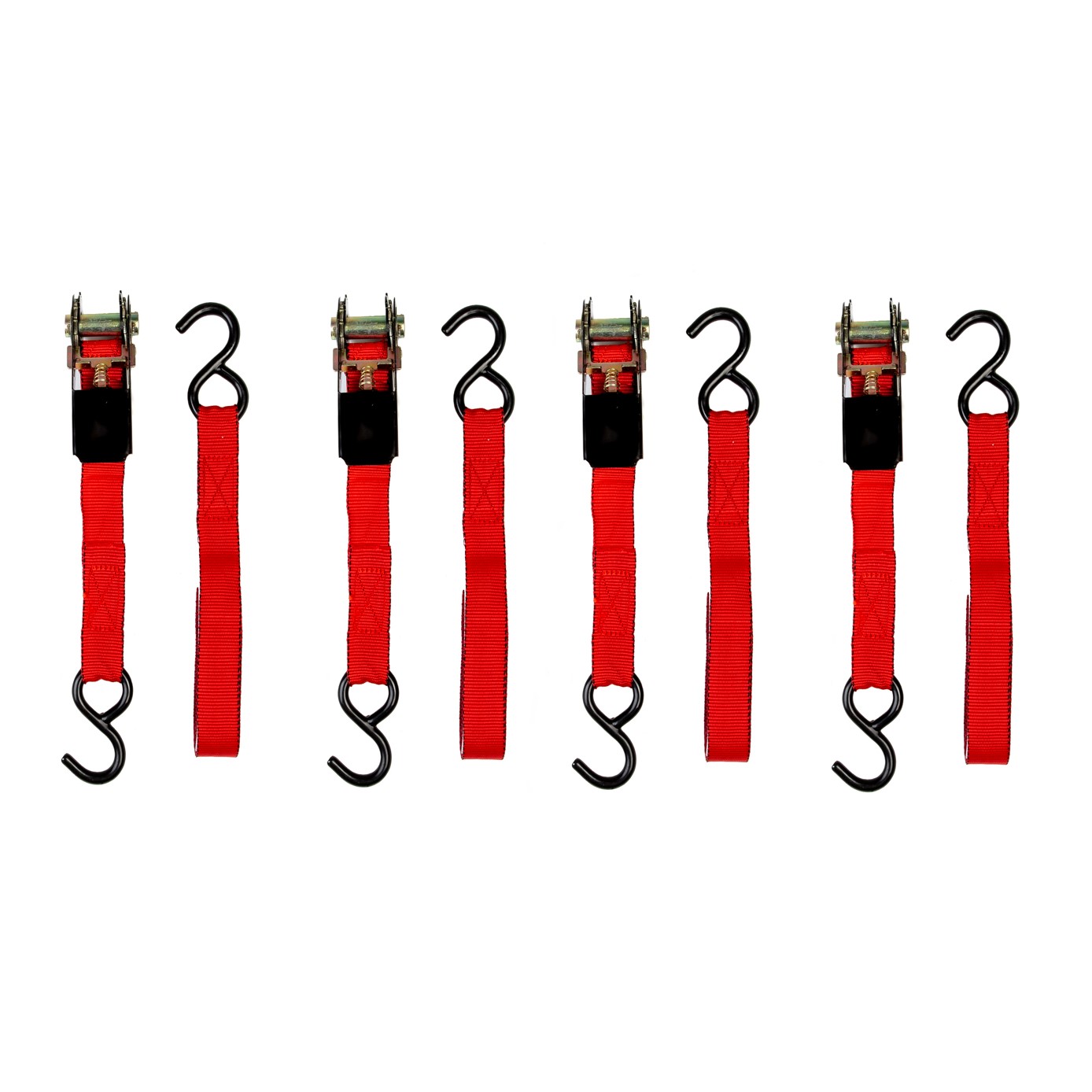 S-Line By Ancra 10' Ratcheting Tie-Downs with Hooks - Set of 4 Straps