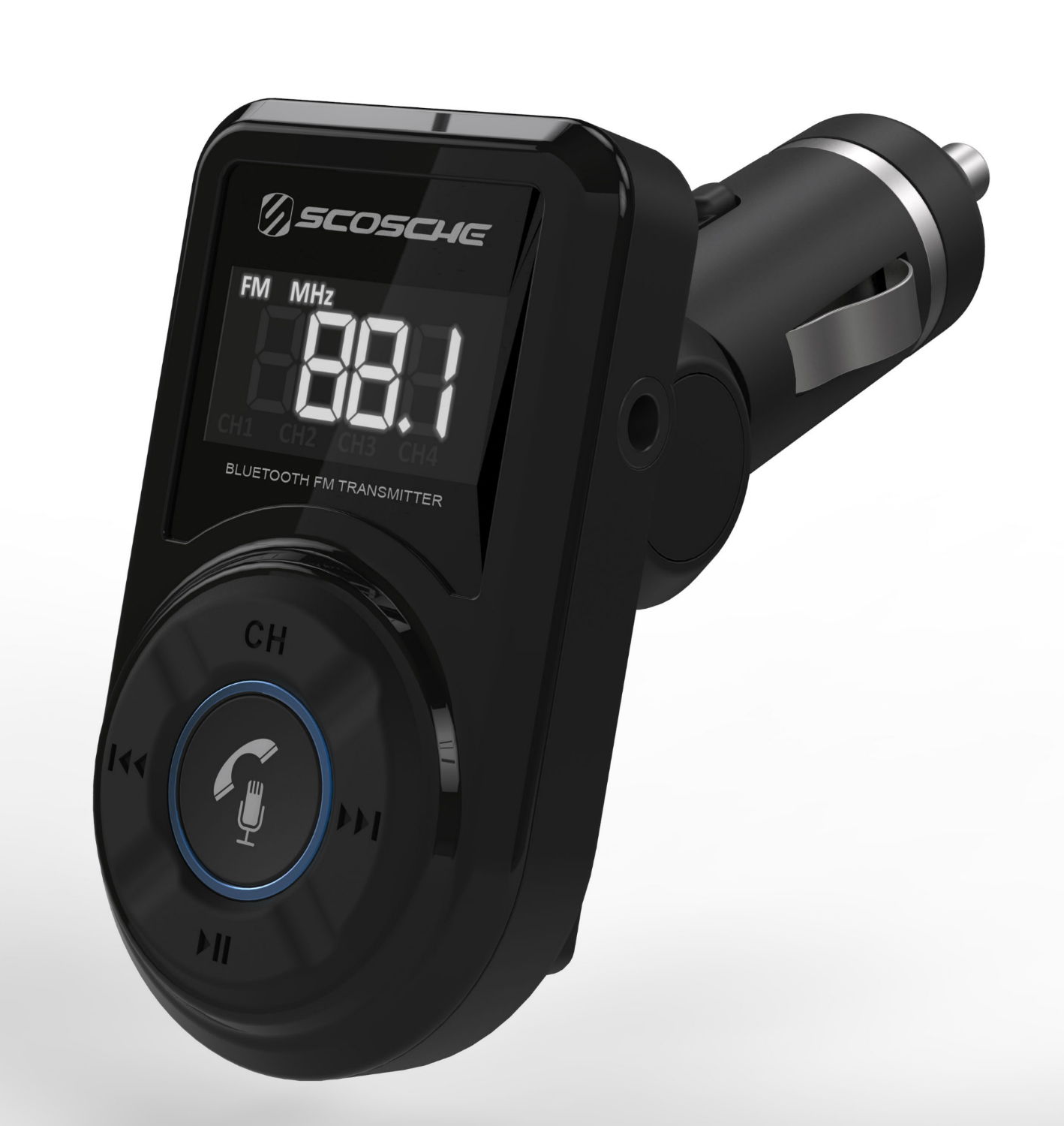 Scosche Universal Bluetooth Hands-Free Car Kit with FM Transmitter and 10-W