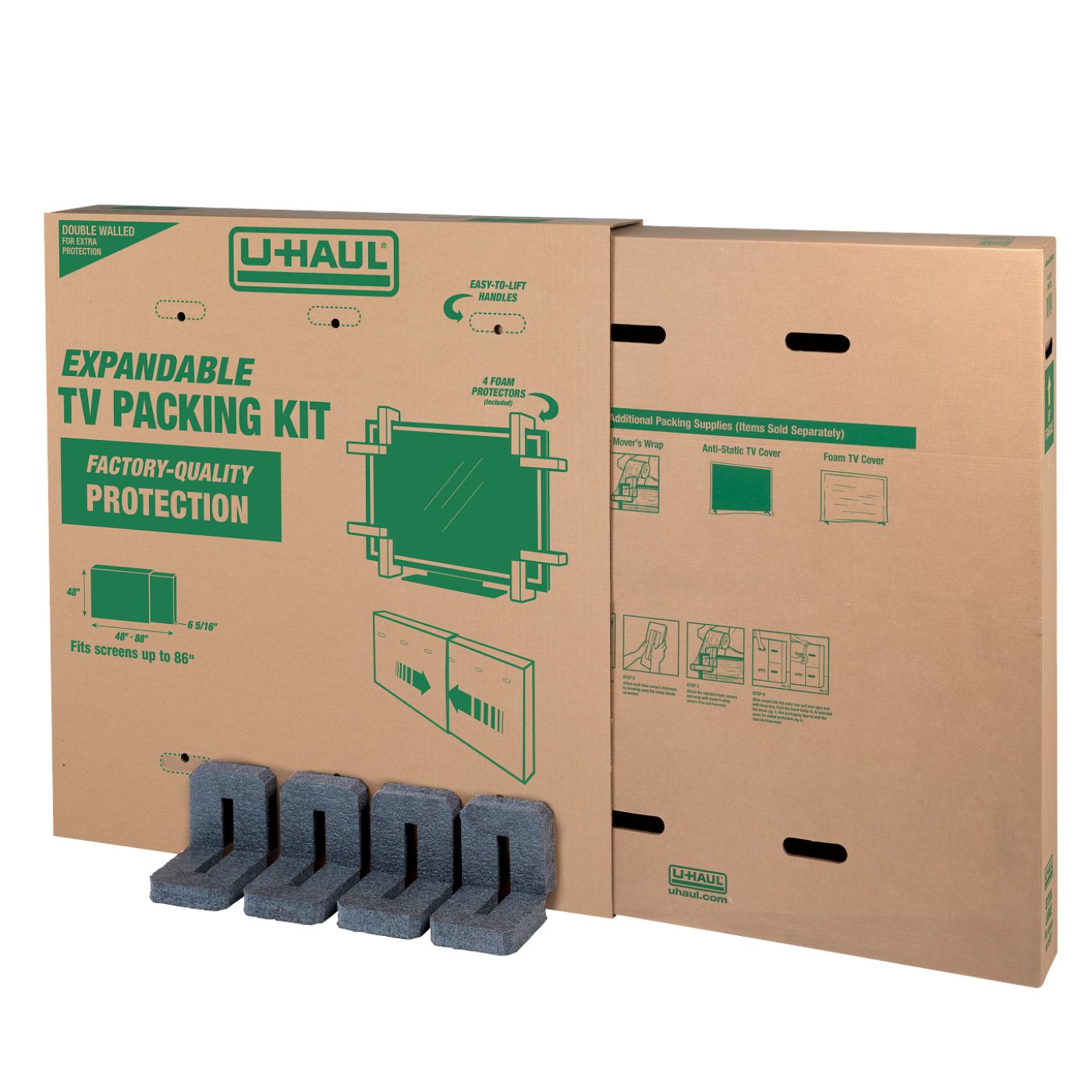 Heavy-Duty Expandable TV Moving Box - Extra-Large