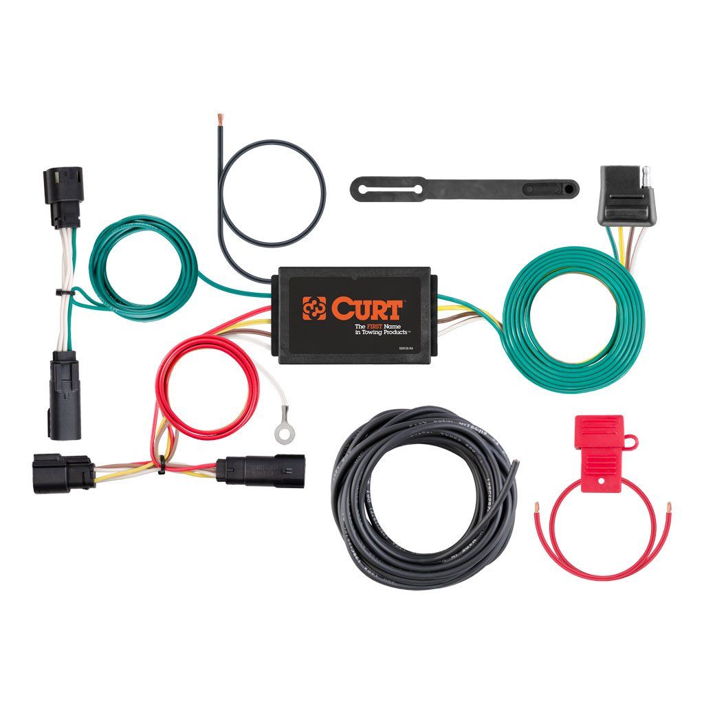 Curt 56320 Custom Wiring Harness, 4-way Flat Output, Select Ford Escape