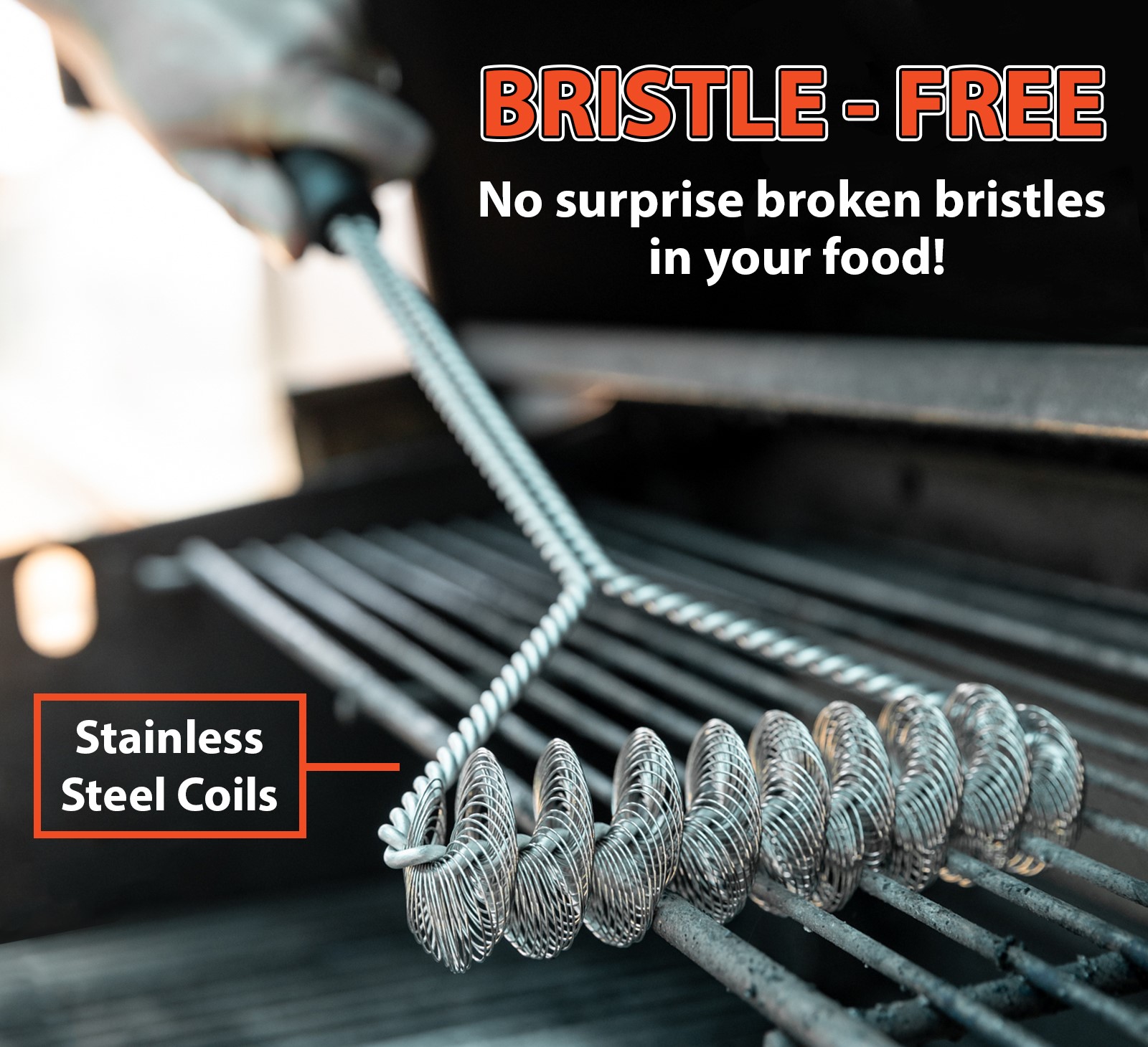 Bristle-Free Coiled Grill Brush