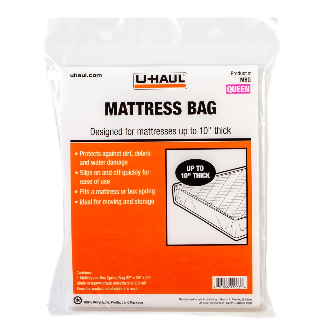 U-Haul- Mattress Bag- Queen Size