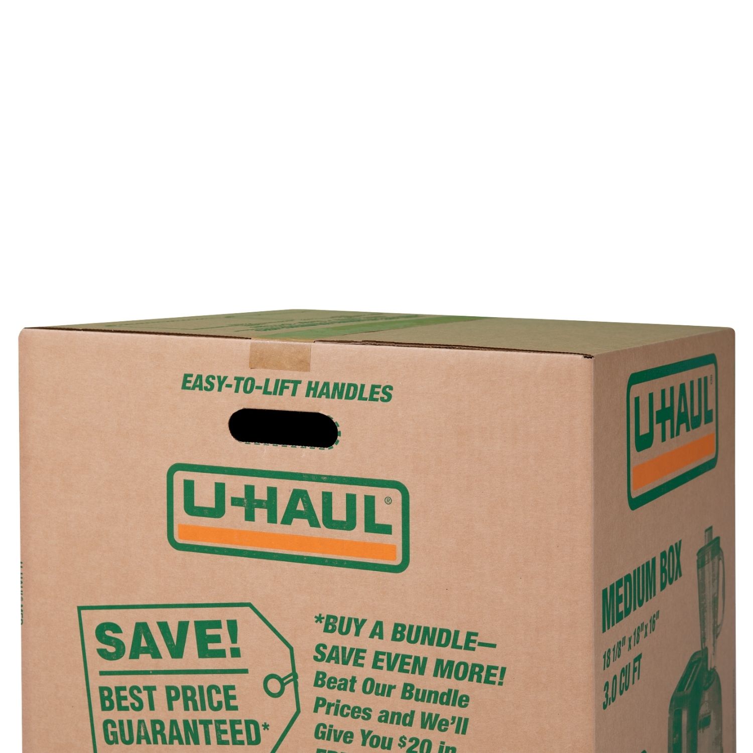 Uboxes Large 6 Pack Moving Cardboard Boxes 20 x 20 x 15 Inches