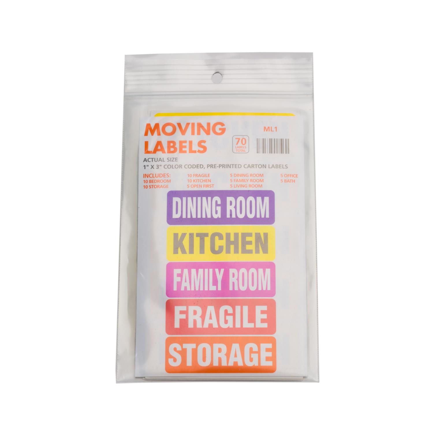 UBMOVE Red Fragile Moving Labels Identify Box Contents with 25 Labels