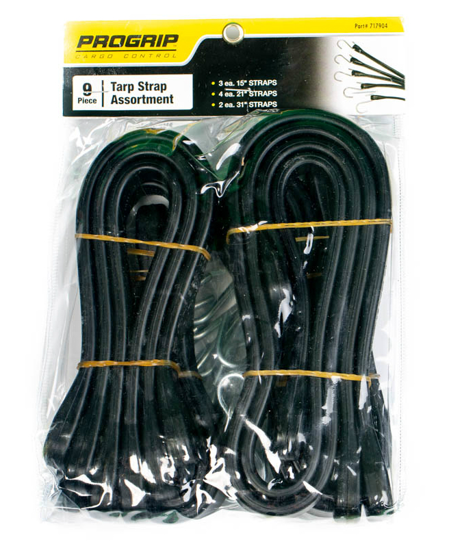 Assorted Tarp Straps  Pack of 9