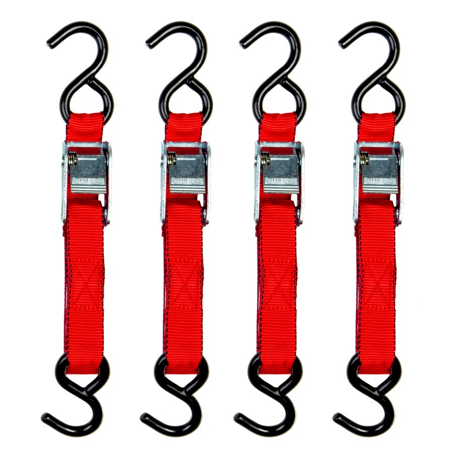 SLine By Ancra 6’ Cam Buckle TieDowns with Hooks  Set of 4 Straps