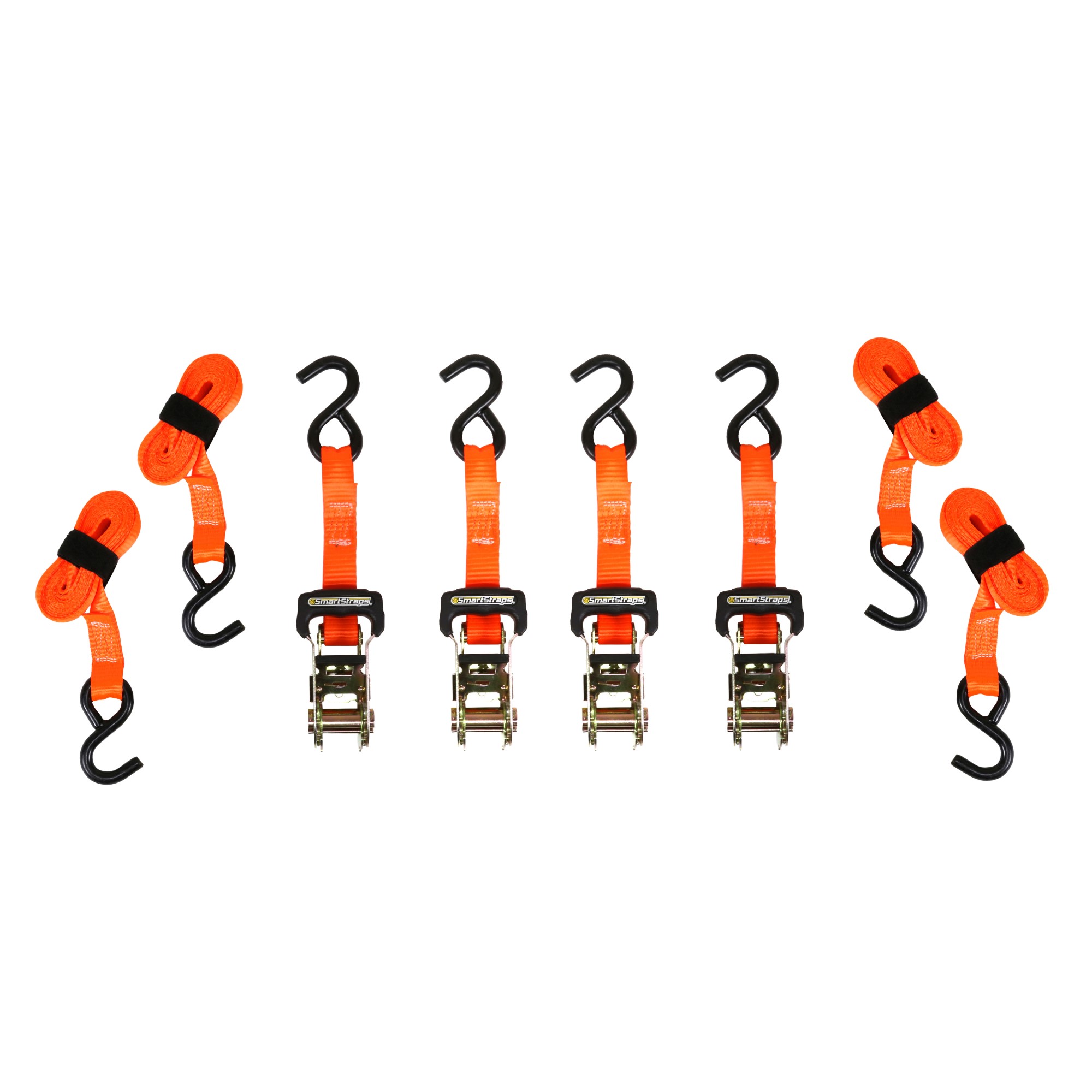 SmartStraps 10’ Padded HeavyDuty Ratchet TieDowns  Pack of 4