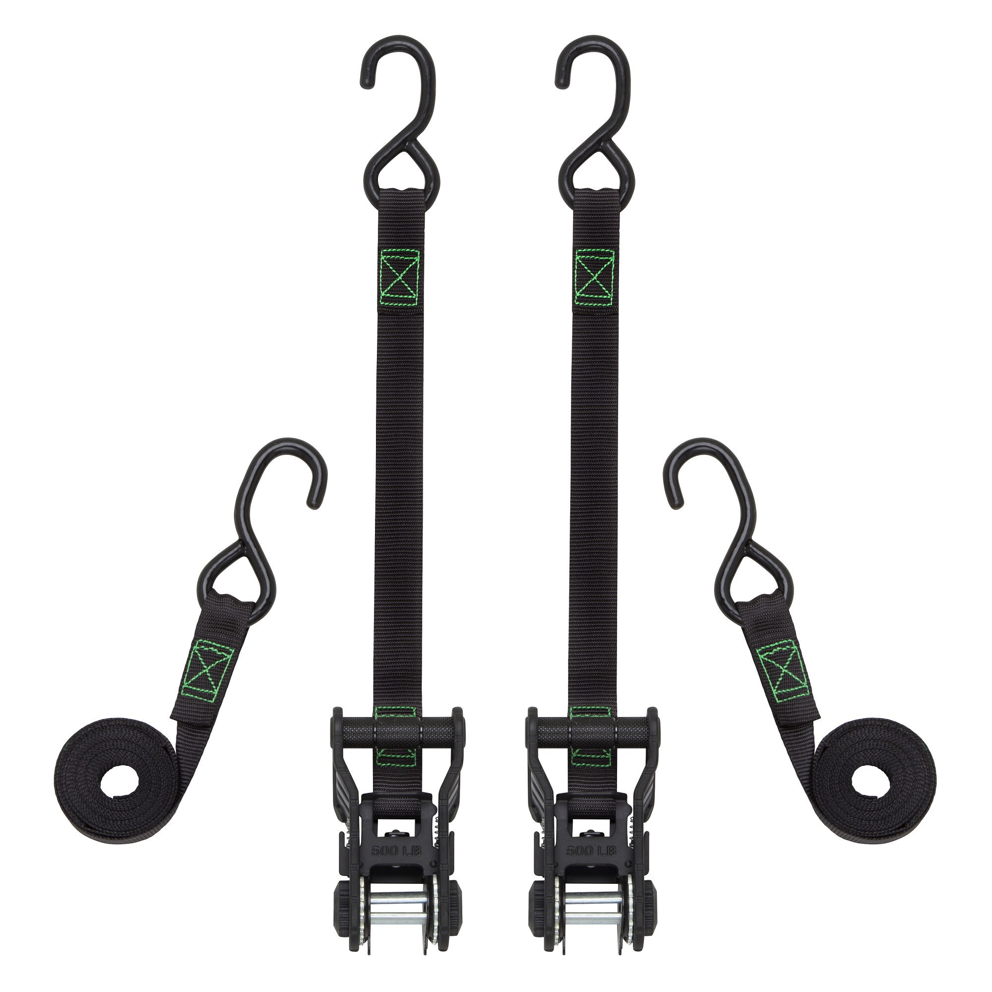 SmartStraps 10’ Tactical Ratchet TieDowns  Pack of 2  1,500 lb Breaking Strength