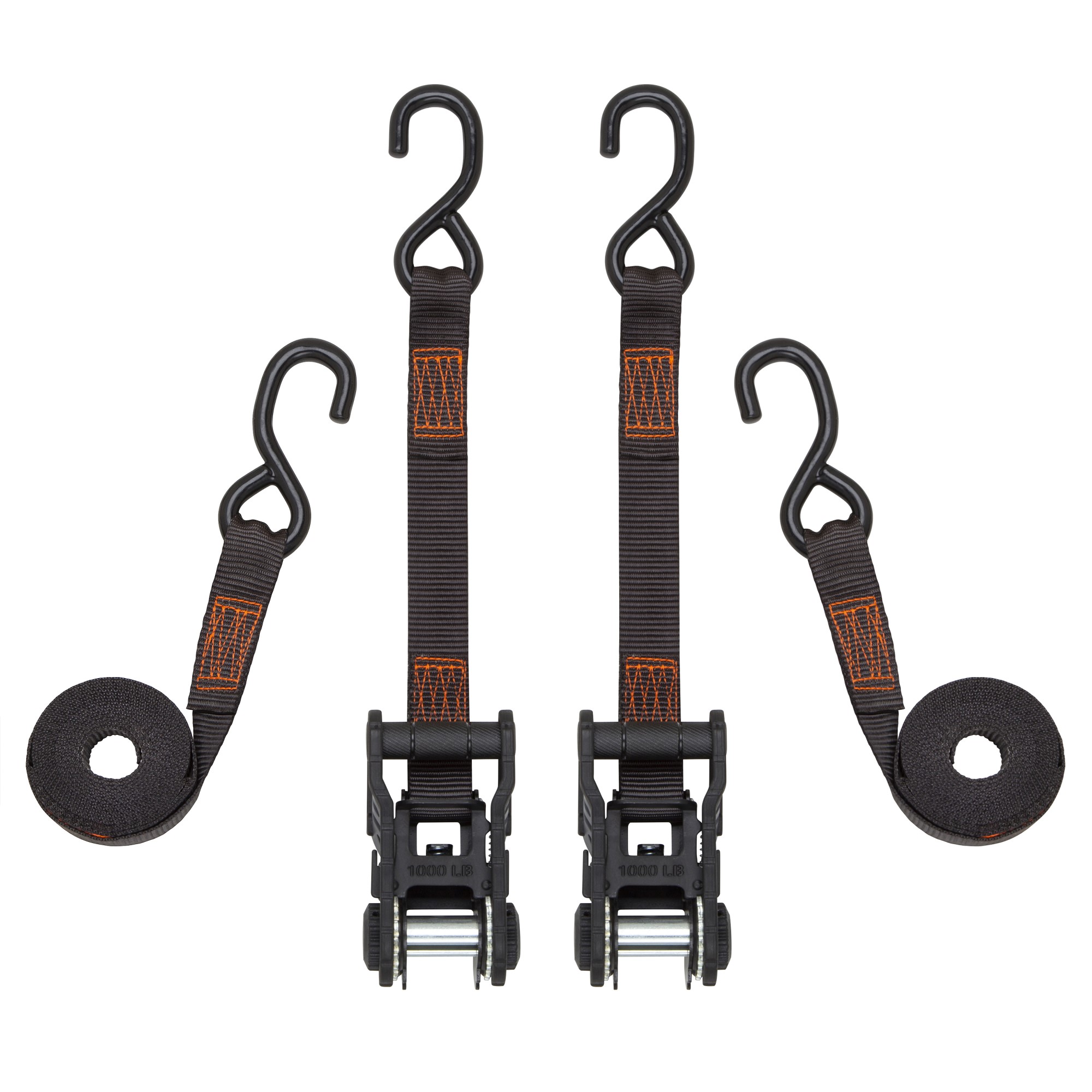 SmartStraps 10’ Tactical Ratchet TieDowns  Pack of 2  3,000 lb Breaking Strength