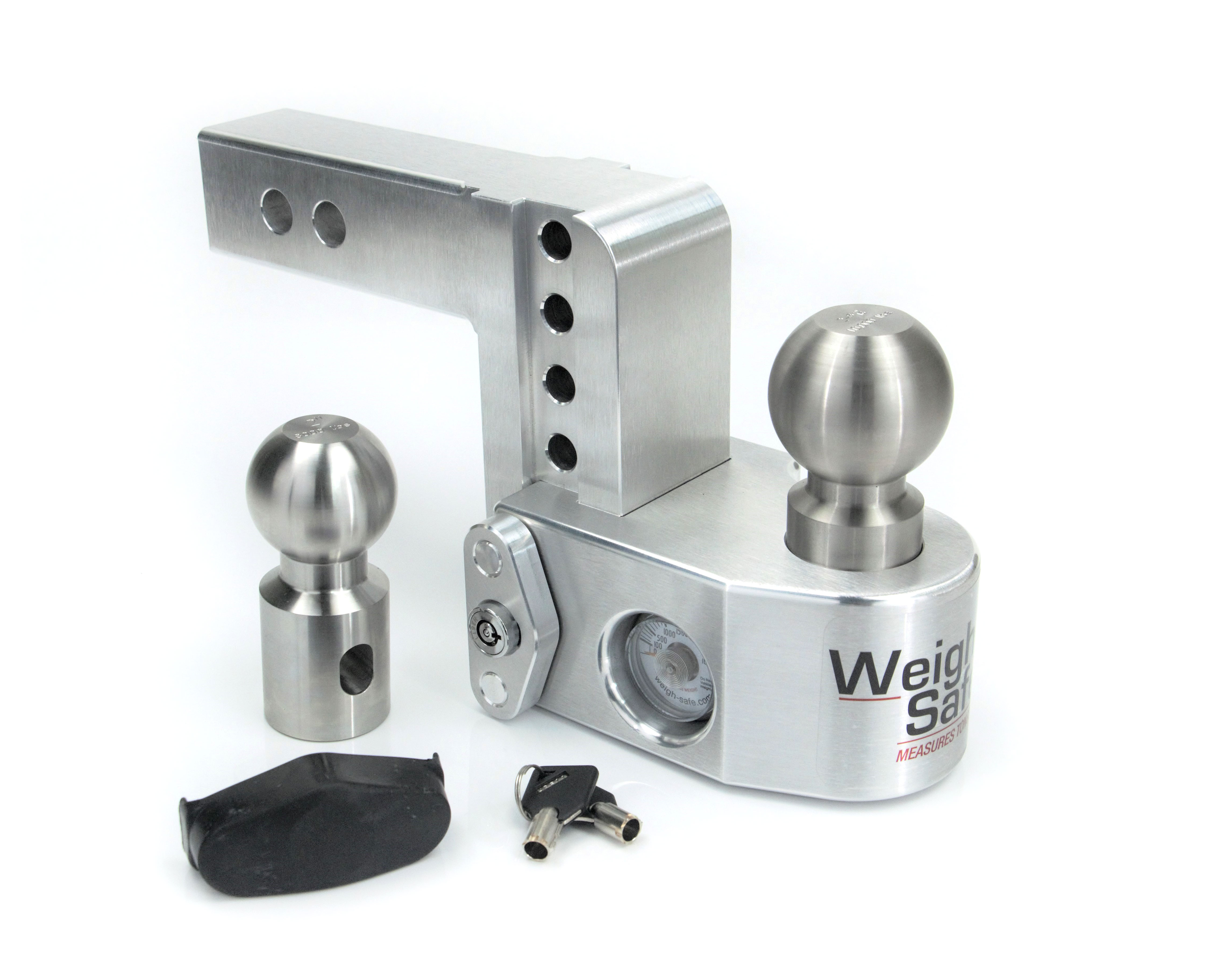  Weigh Safe Adjustable Trailer Hitch 2 in Ball Mount  
