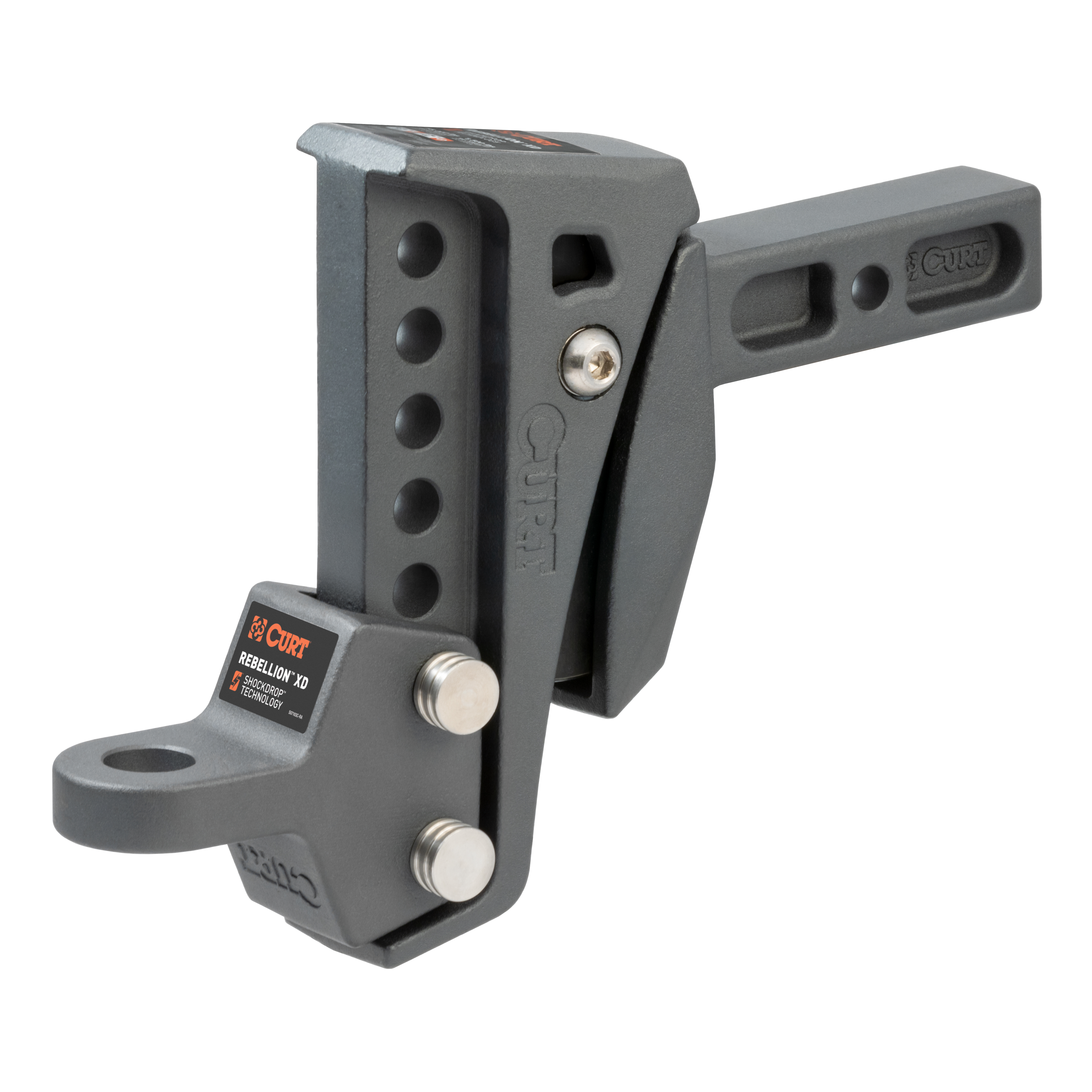 Curt Rebellion XD – Adjustable Cushion Hitch Ball Mount (2” Shank, 15,000 lbs) 