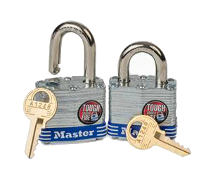 19/16” Wide Laminated Steel Pin Tumbler Lock (2 Pack)