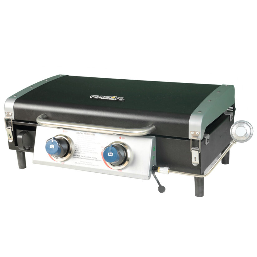 Razor 2 Burner Portable Griddle with Lid 