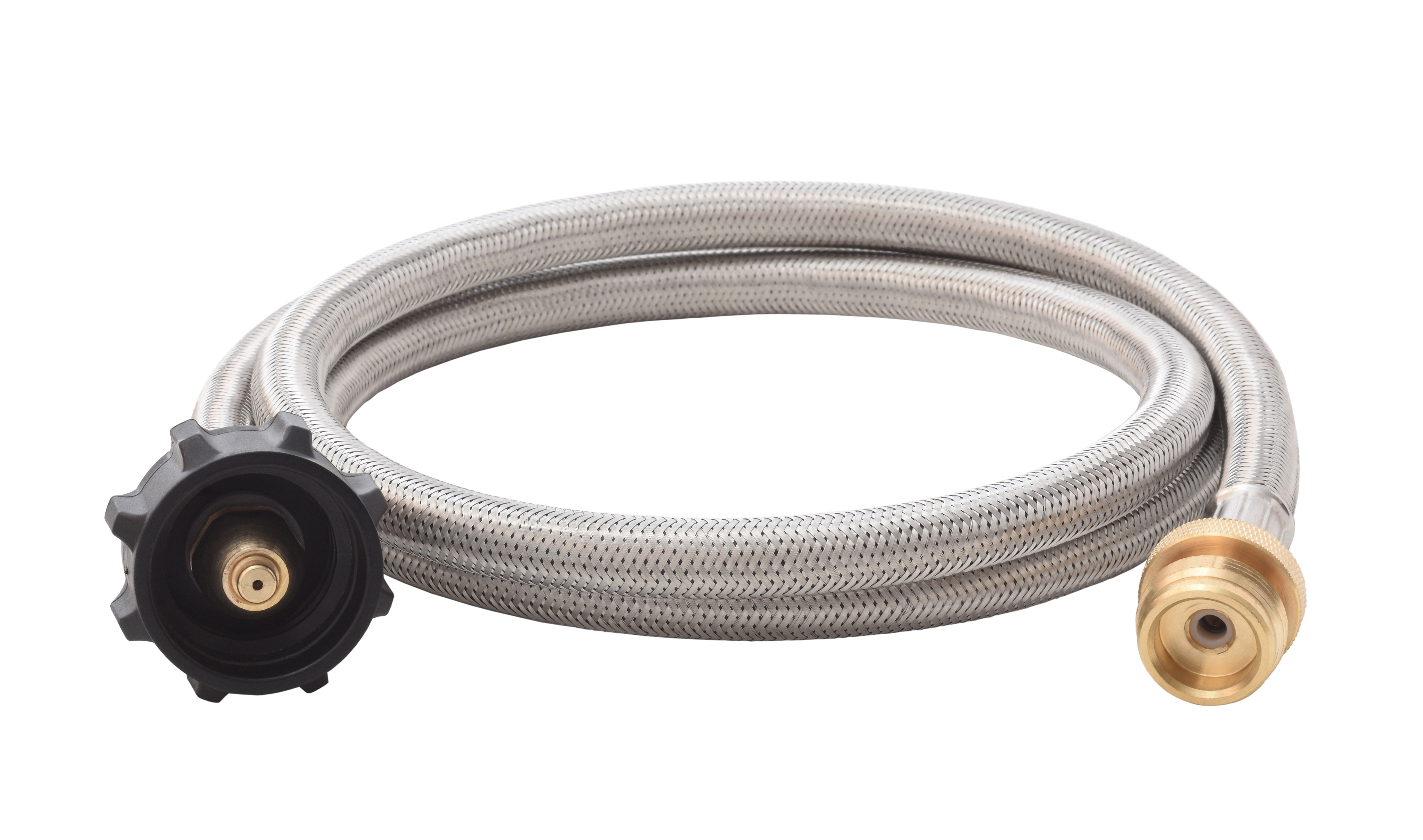 Flame King 5FT Steel Braided Hose, 1 lb to 20 lb Adapter