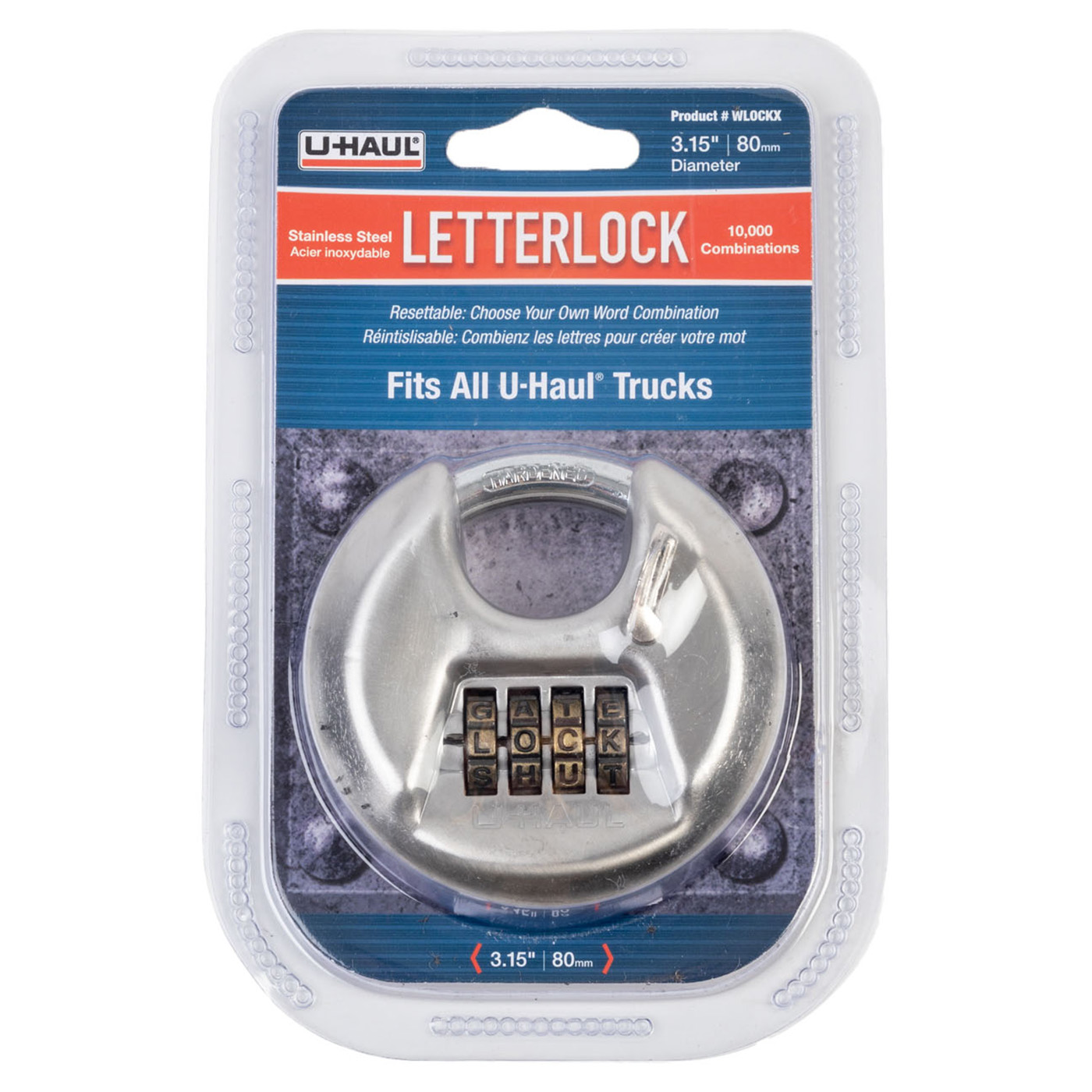 U-Haul LetterLock™ Discus Lock - 3.15” Diameter (80 mm)