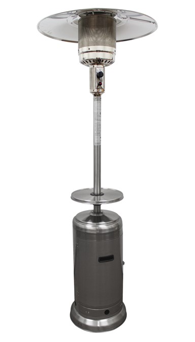 87" Tall Outdoor Patio Heater with Metal Table