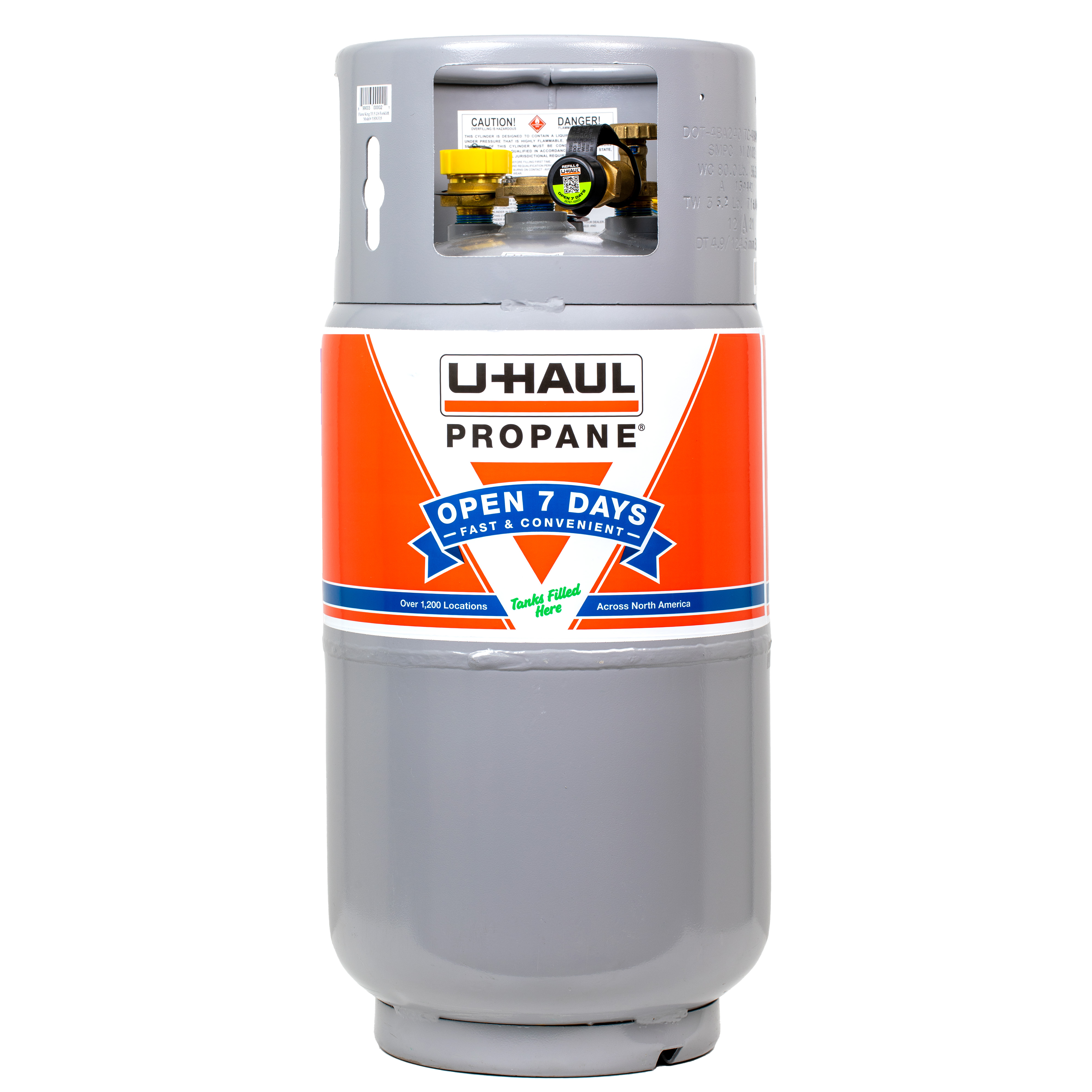 33lb Horizontal Forklift Propane Tank (8 Gallon)  Empty
