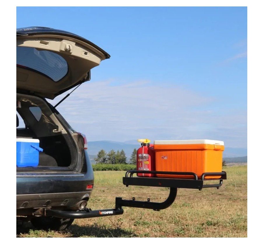 HitchFire HitchMounted Cargo Carrier with Dual Swing Arm