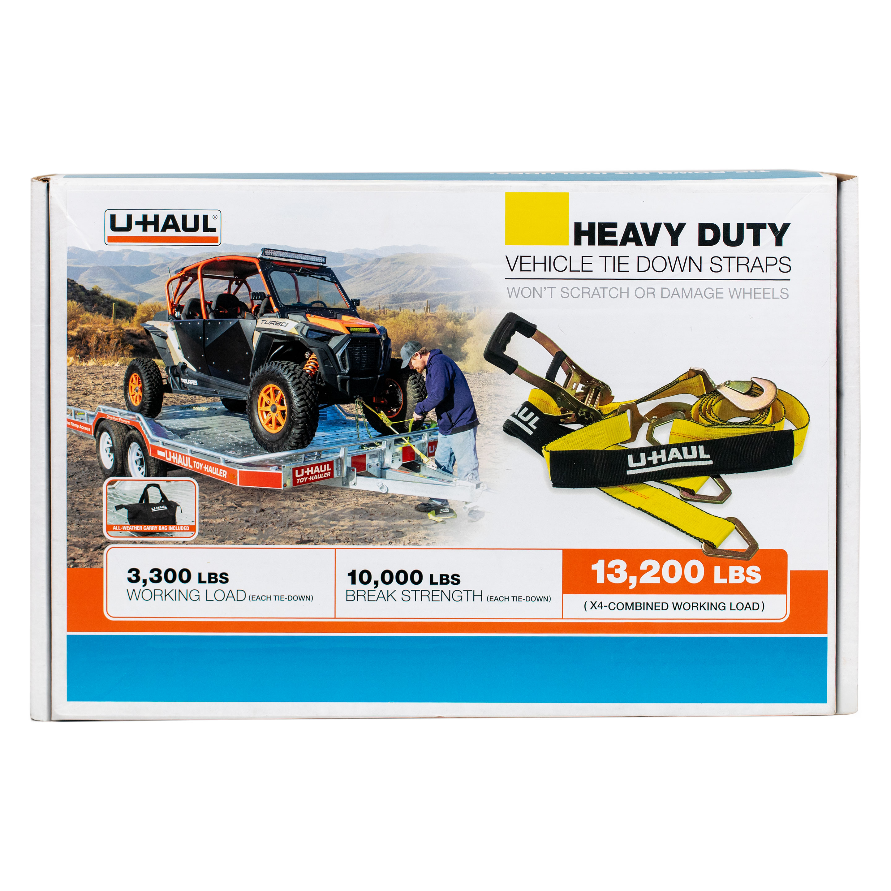 HeavyDuty Ratchet TieDown Straps with Bonus Axle Straps (4Pack)