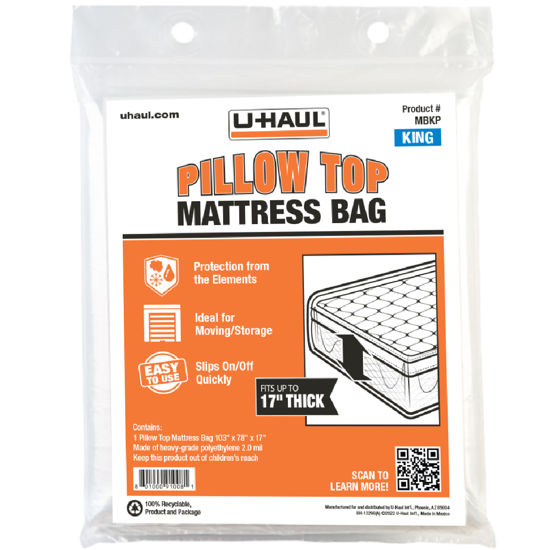 Pillow Top Mattress Bag  King