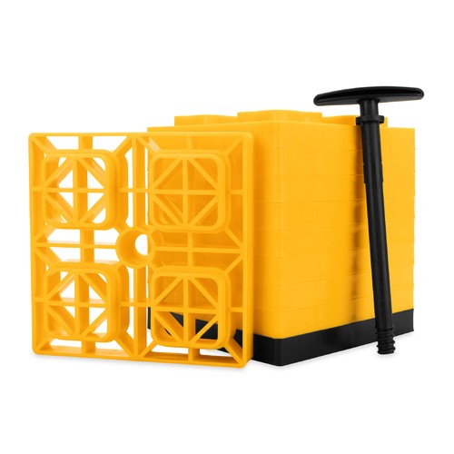 FasTen Leveling Blocks w/THandle, 2x2,Yellow 10 pk (E/F)