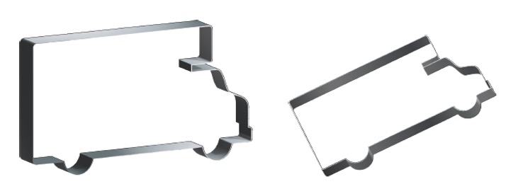 Stainless Steel Cookie Cutter Truck 