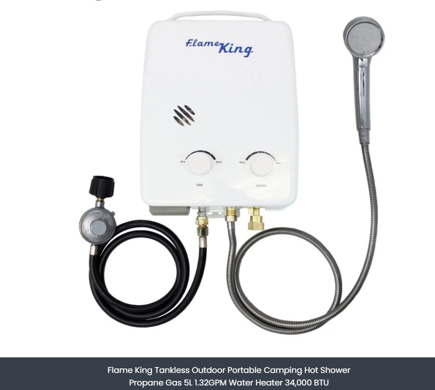 Portable Tankless Propane Water Heater for Hot Shower