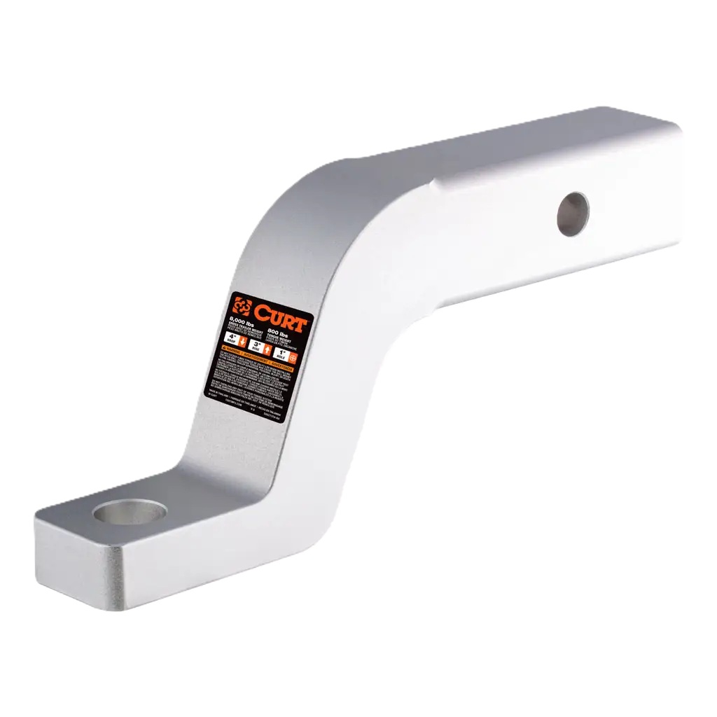 Aluminum Ball Mount for 2inch Hitch Receiver (2" Drop, 8,000lb Capacity)