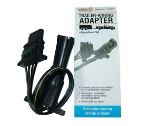 Trailer Wiring Adapter 4 Round To 4 Flat