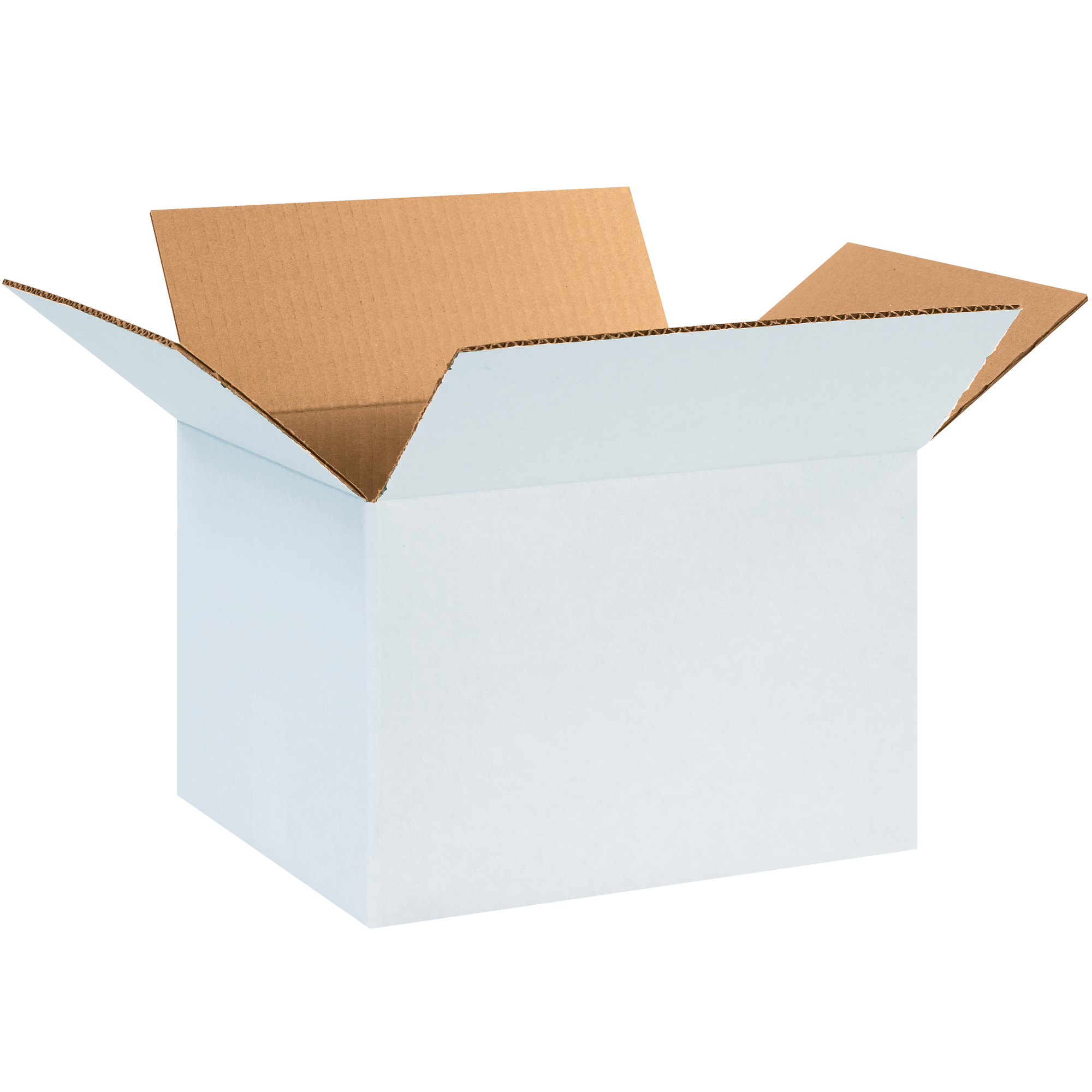 12 x 10 x 8in White Corrugated Boxes