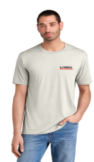 UHaul Unisex Oatmeal Crewneck Logo TShirt 