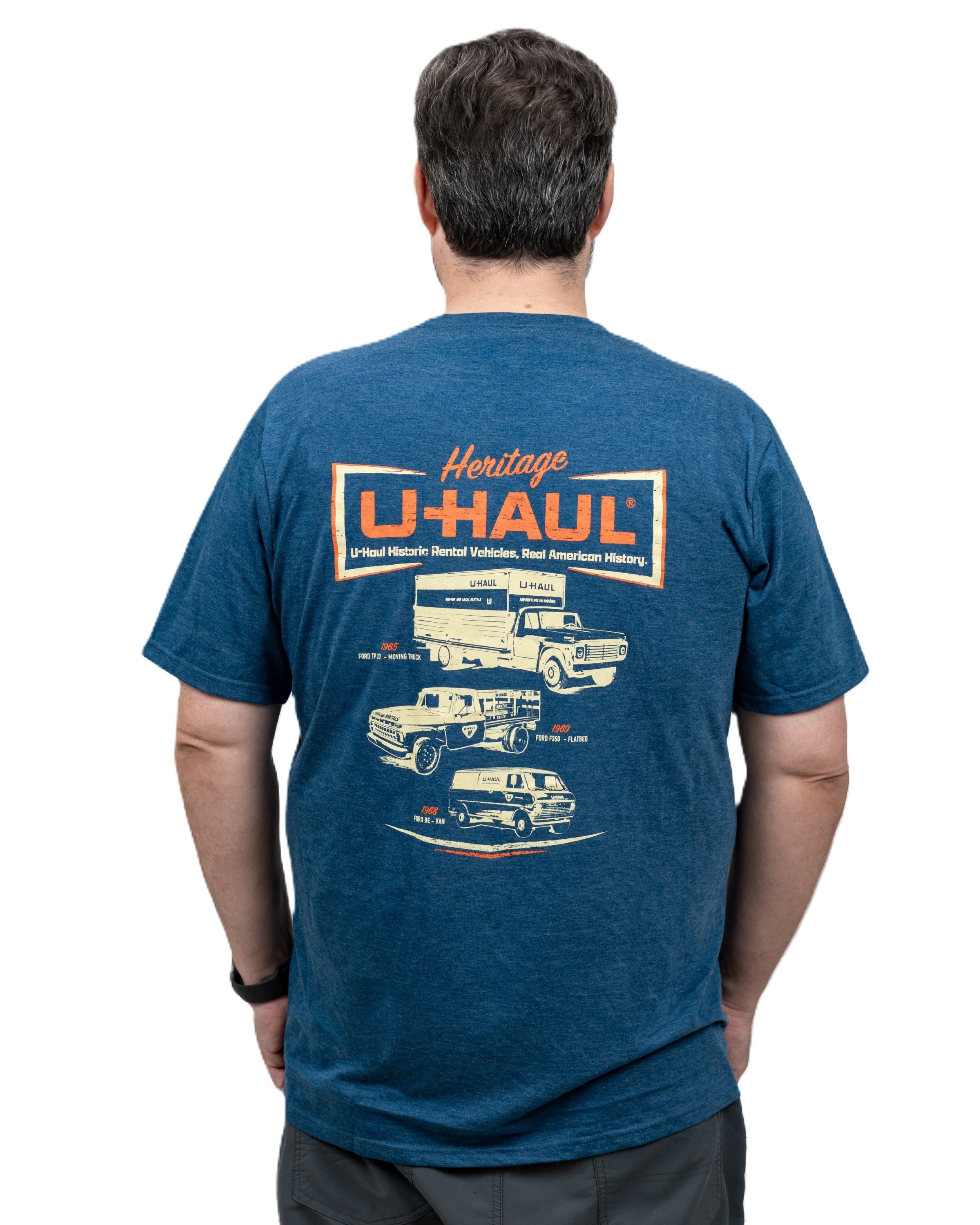 Unisex UHaul Heritage Fleet Graphic Tee – Navy
