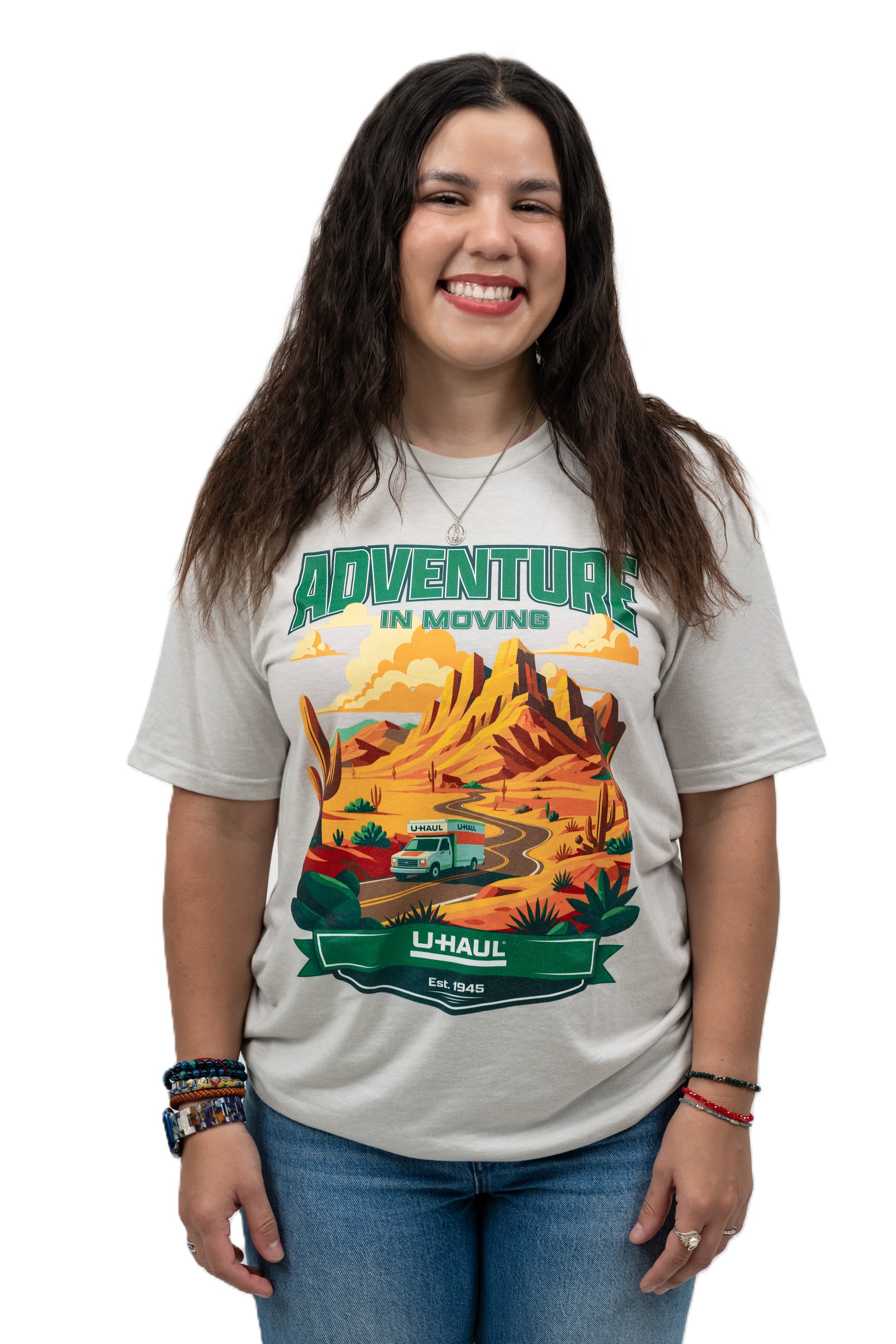 Unisex UHaul Adventure in Moving Graphic TShirt – White Smoke