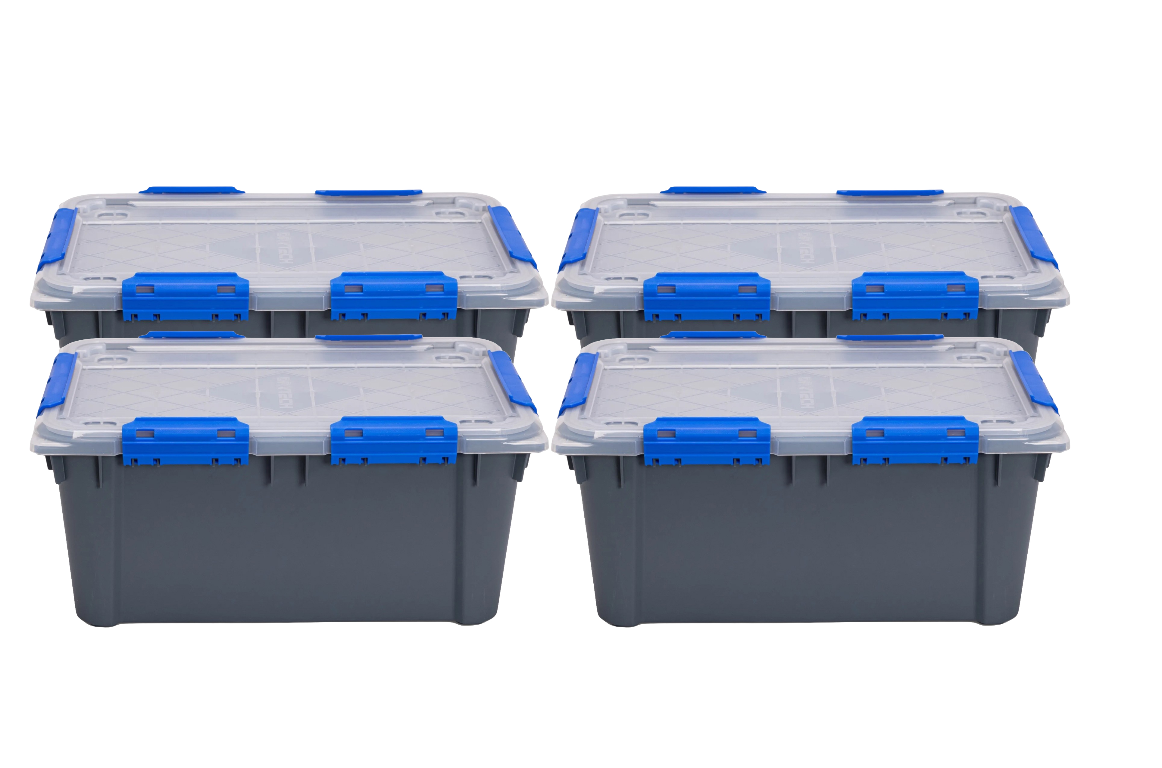 IP67 Waterproof Storage Bin, Grey with Clear Lid (19 qt)